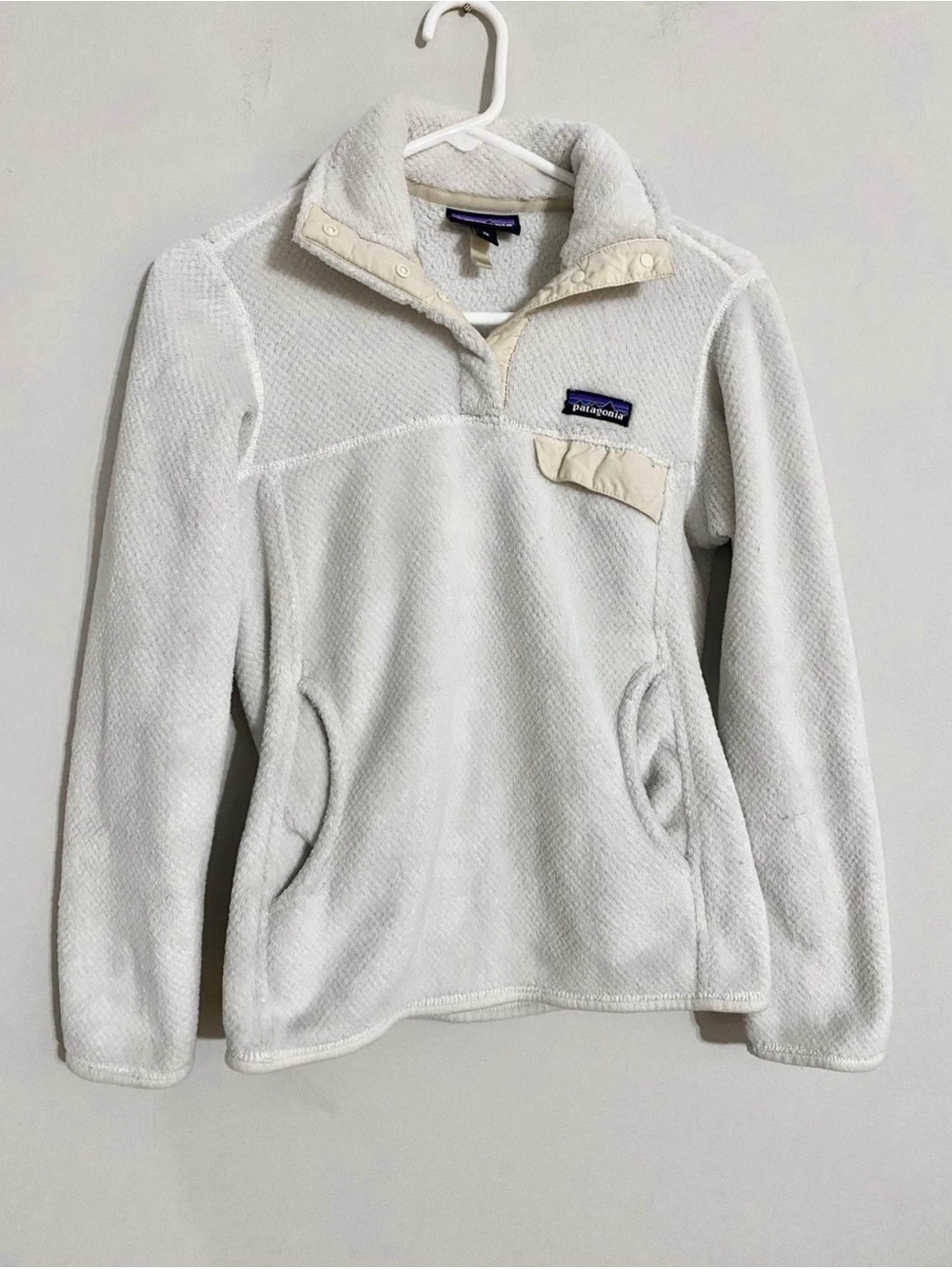 Patagonia Women's Cream Snap-T Fleece Pullover size XS
